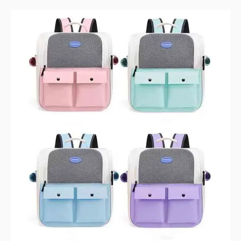 Adjustable Strap Pet Carrying Bag Foldable Cat Backpack for Outdoor Travel Ventilation Large Capacity Cat Carrier Backpack