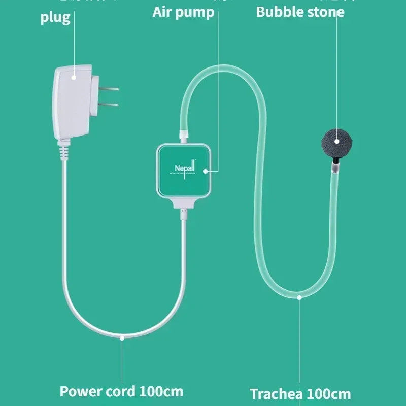 Ultra silent Aquarium air pump Air compressor Oxygen Airpump Single amp Double Outlet 220-240V