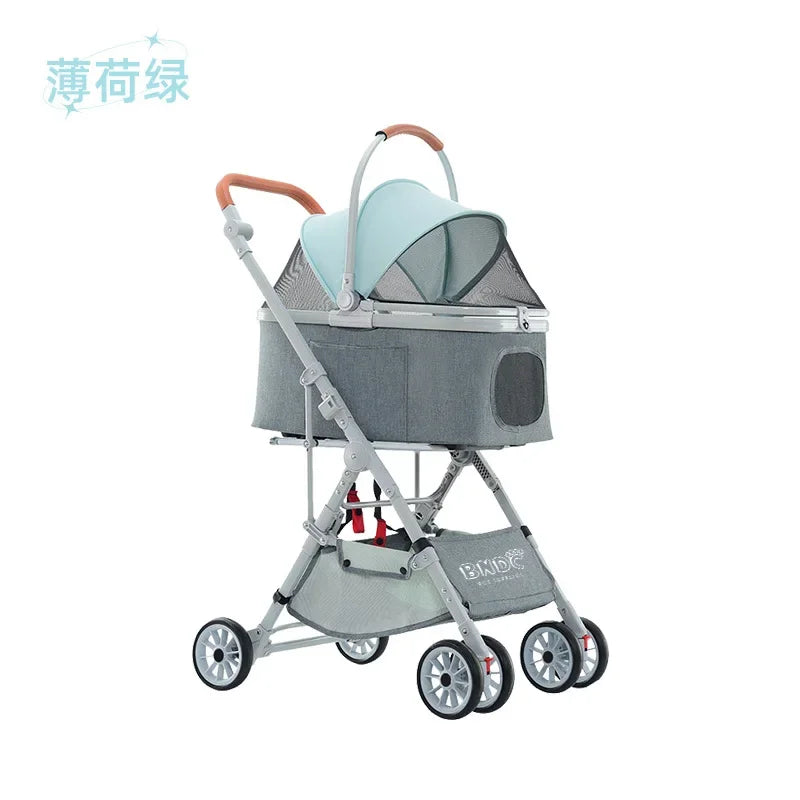 Detachable Pet Cart Detachable One Car Three-purpose Universal Pet Cart for Cats and Dogs