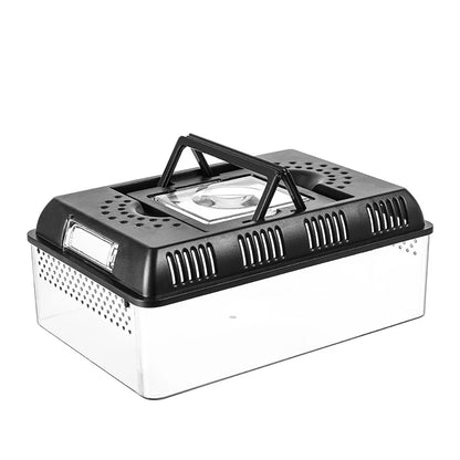Portable Terrarium Reptile Box For Snake Reptile Tank Terrarium With Adjustable Glass For Amphibians Feeder Insects Reptiles