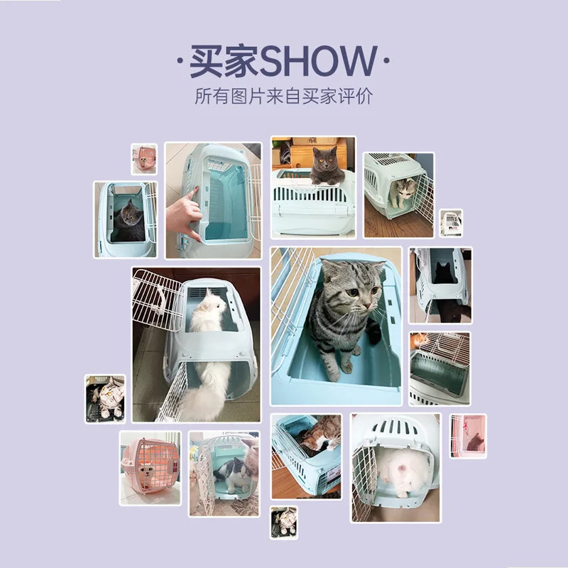 Pet Flight Case Cat Portable Cage Pet Portable out Car Box Cat Bag Small Puppies Upper Opening