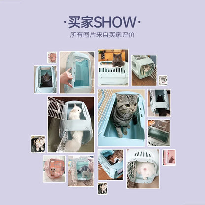 Pet Flight Case Cat Portable Cage Pet Portable out Car Box Cat Bag Small Puppies Upper Opening
