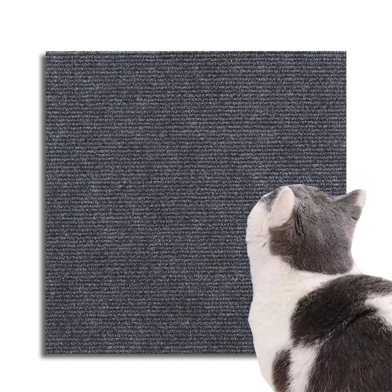 Trimmable Self-Adhesive Cat Scratch Mat Protect Your Furniture and Walls from Scratching