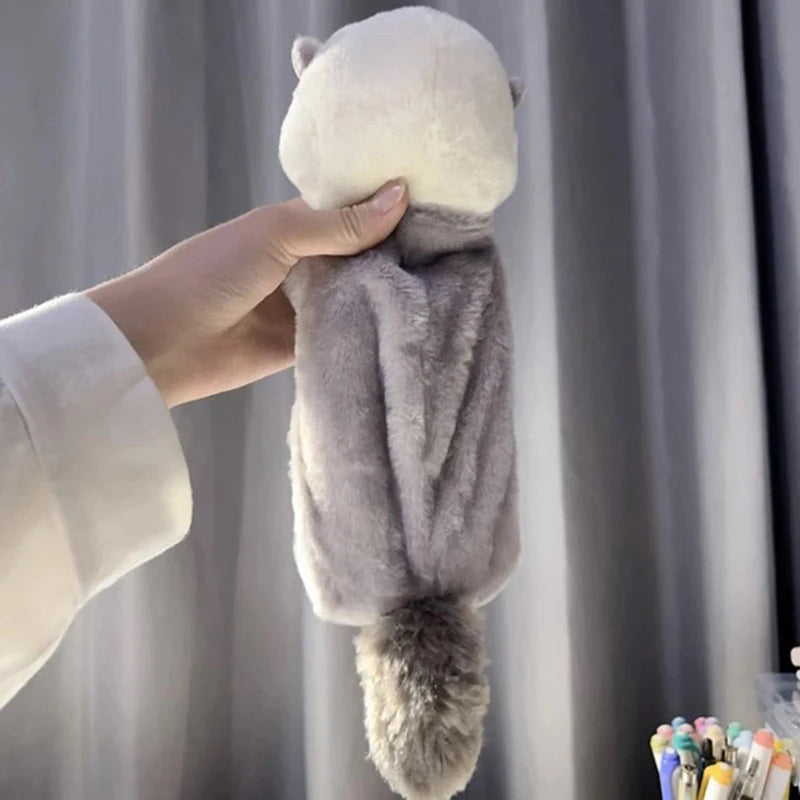 Cartoon Soft Pencil Pouch Pen Bag Makeup Pouch Plush Sea Otter Pencil Case