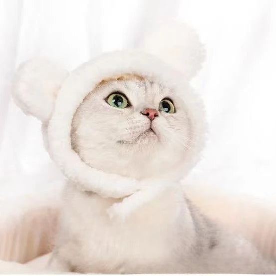 面白いペットヘッドバンド ぬいぐるみ 毛糸 猫 犬 キャップ パンダ 豚 ペット 暖かい ペット帽子 ひよこ コスプレ用品 ヘッドドレス コスチューム
