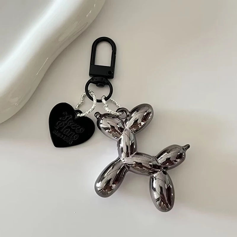 Fashion Keychain Punk Y2K Balloon Dog Keychains for Women Bag Pendant Jewelry Trinket Girl's Car Key Ring