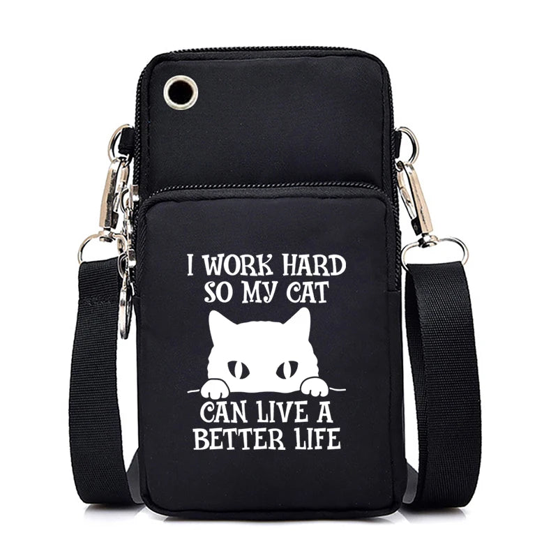 Women Luminous Messenger Bag Animal Lovers Hanging Neck Purse