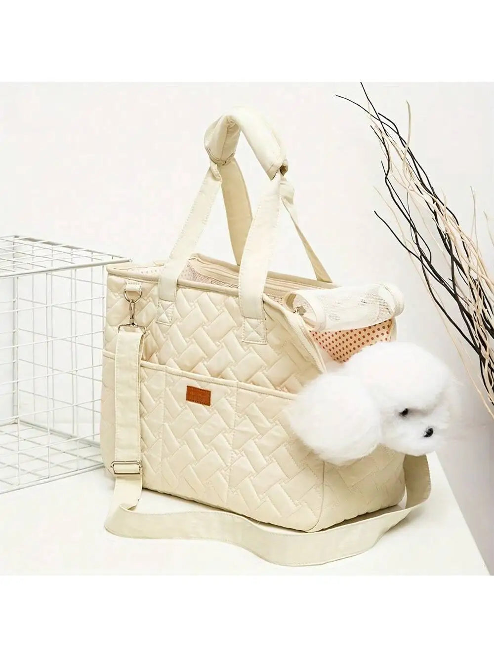 Pet cat dog tote bag, no escape, portable, multifunctional, large capacity, breathable, horizontal bag, portable soft bag zwq