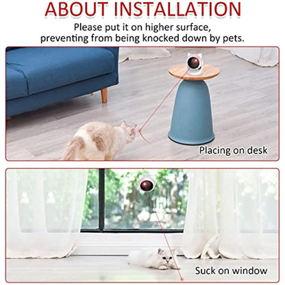 ATUBAN 充電自動雷射貓玩具，適用於室內貓/小貓/狗的互動貓玩具，快慢模式