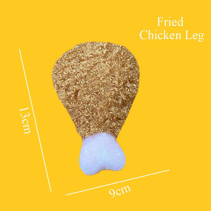 Plush Dog Toys Squeaky Dogs Accessories Pet Perros Toy Soft Squeeze Sound Teeth Chew Bite Resistant Ice Cream Fries Humburger
