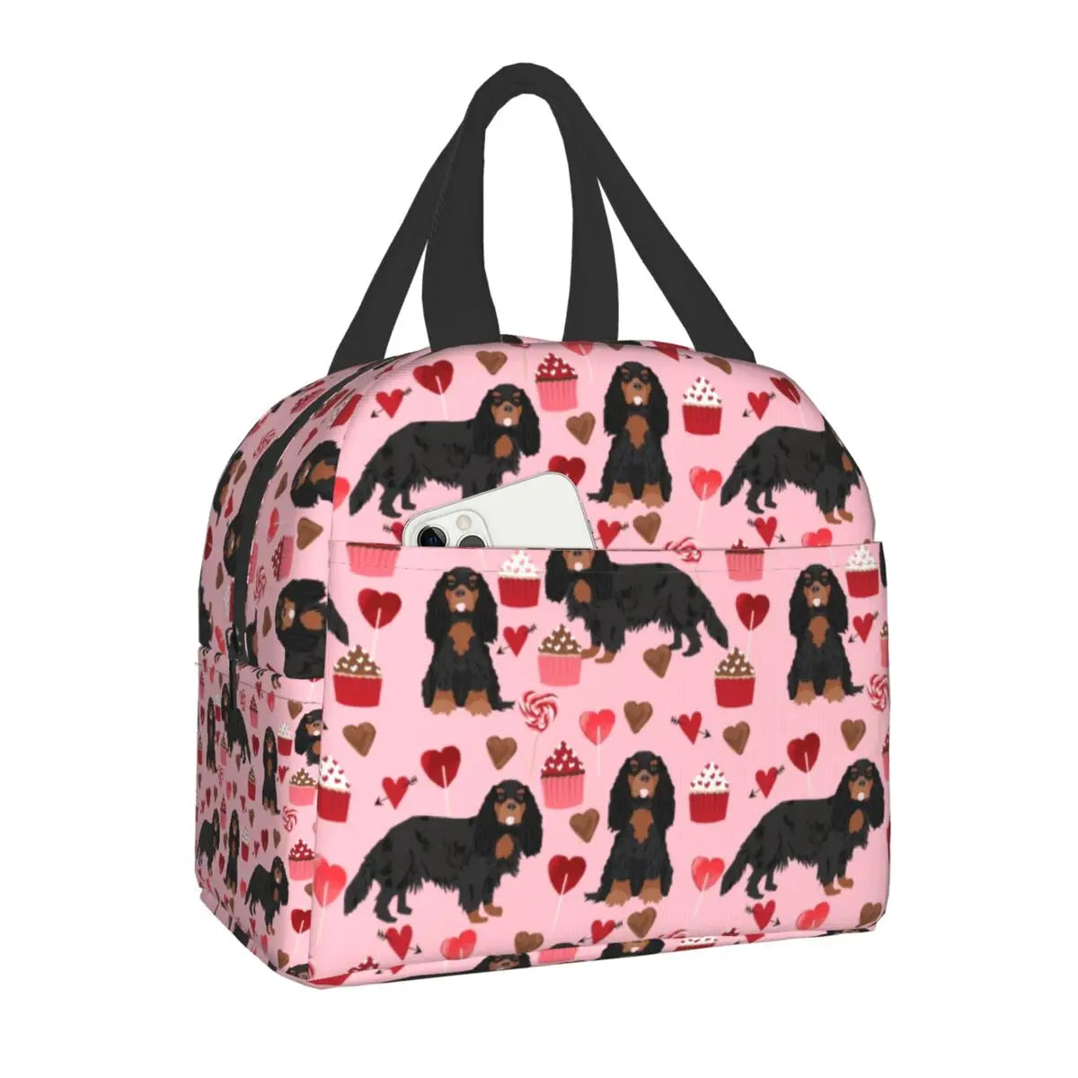 Cavalier King Charles Spaniel Dog Insulated Lunch Tote Bag for Women Portable Thermal Cooler Food Lunch Box Work School Travel