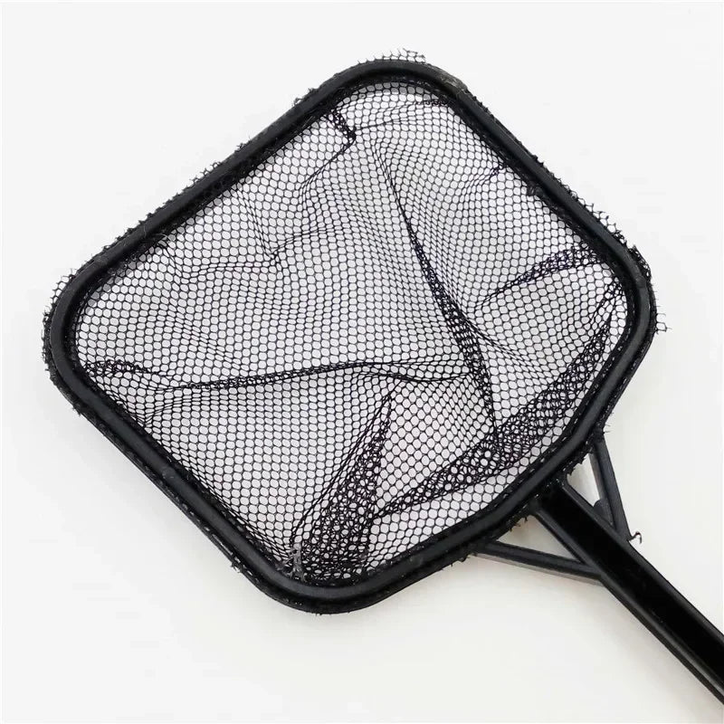 41cmx12cm Portable Long Handle Square Aquarium Fish Tank Fishing Net Landing Net Fish Floating Objects Cleaning Tools