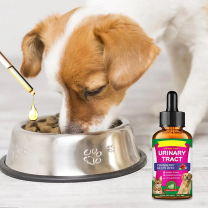 Pet UTI 60ml Powerful Cat Bladder Drops For Urinary Tract Care Multifunctional Cranberry Dog & Cat UTI