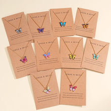 10 Pcs Fashion Butterfly Necklaces For Women Boho Vintage Colorful Simple Pendant Choker Chain 2024 New Jewelry Gifts Wholesale
