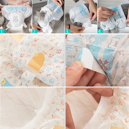 10PCS/pack Super Absorption Physiological Pants Dog Diapers for Dogs Pet Female Dog Cat Disposable Leakproof Nappies Puppy