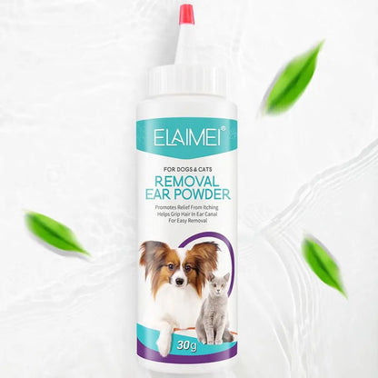 Dog Ear Powder 30G Ear Wash Powder Safe Dog Cleaner for Healthy Ears Odor Removal Pet Accessories Ear Cleaner for Rabbits Cats