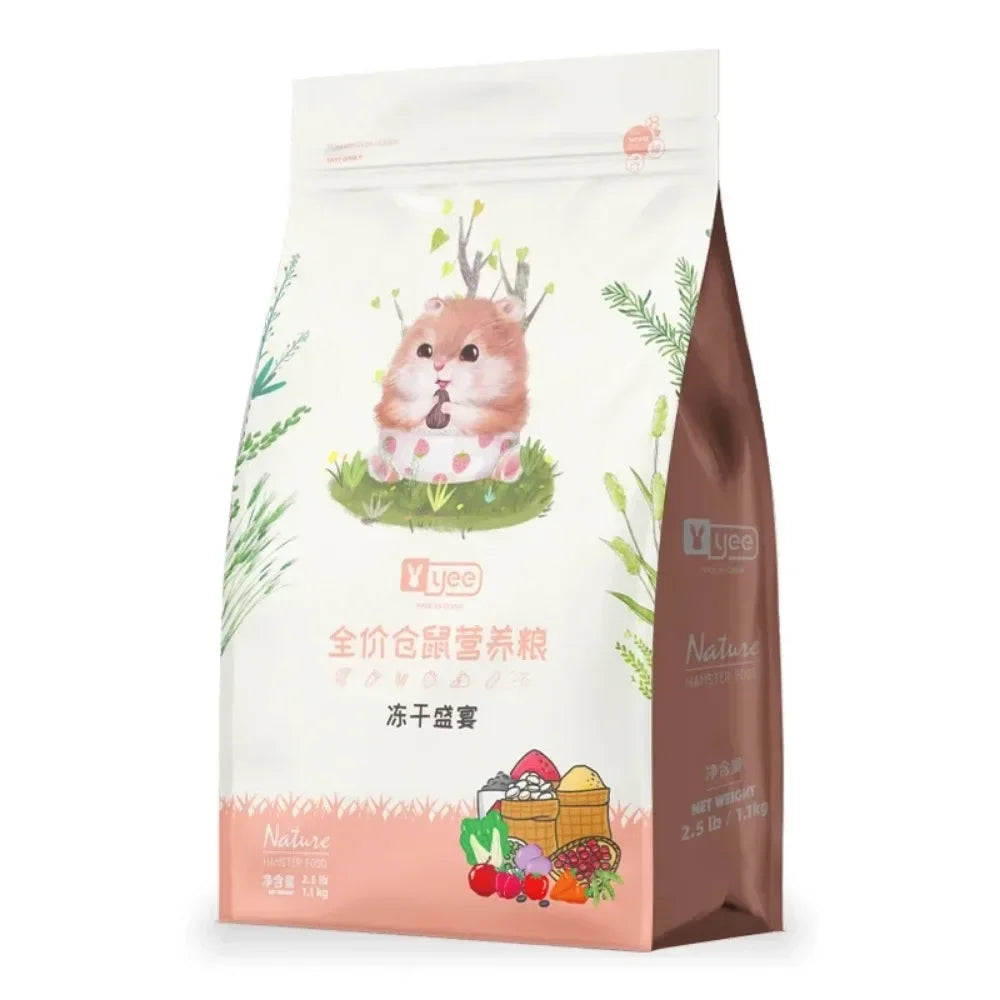 Yee Hamster Grain Golden Bear Nutrition Staple Food Feed Bread Worm Grain Self-matching Package Flower Branch Snack Supplies