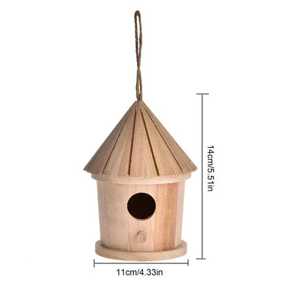 Wooden Bird House Feeder DIY Bird Nest Outdoor Hanging Birds Houses Home Decoration Gardening Decoration