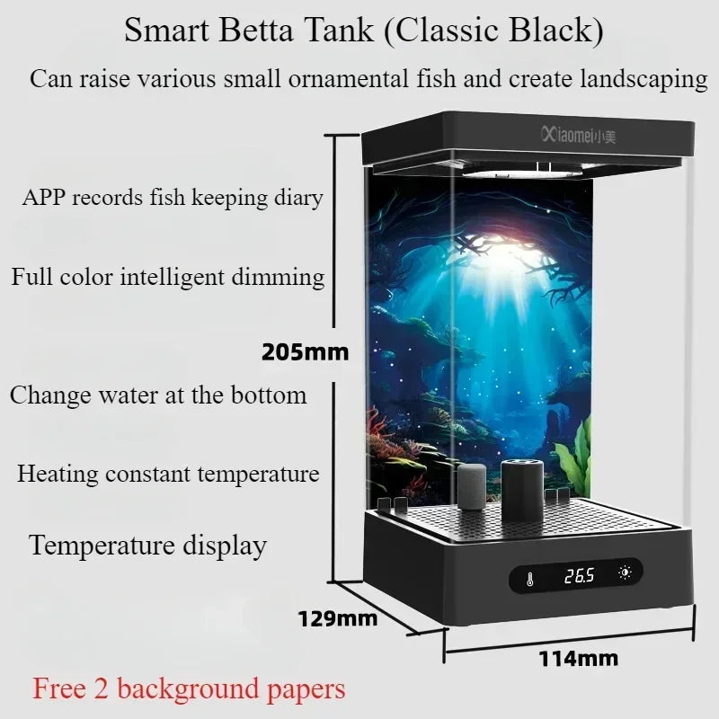 Smart betta dedicated fish tank desktop mini small ecological self-circulating desk aquarium fish tank