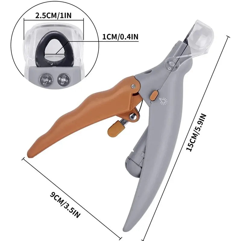 Pet Nail Clipper with LED Light Dog Cat Special Nail Clipper Multifunction Nail Trimmer Pet Cleaning Grooming Supplies