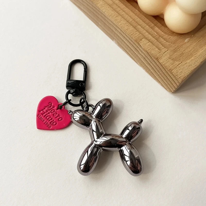 Fashion Keychain Punk Y2K Balloon Dog Keychains for Women Bag Pendant Jewelry Trinket Girl's Car Key Ring