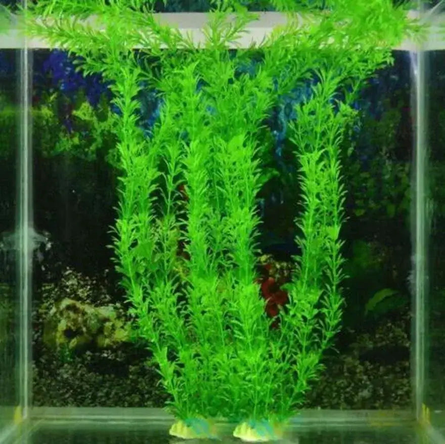 Plastic Aquarium Fish Tank Decor Water Weeds Plant Artificial Green Grass