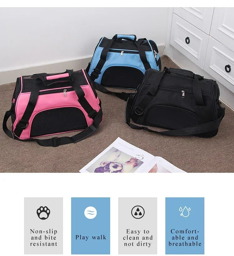 Portable Dog Cat Carrier Bag Pet Puppy Travel Bags Breathable Mesh Small Dog Cat Dogs Outdoor Tent Carrier Outgoing Pets Handbag