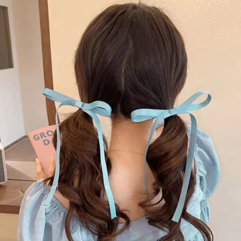 Vintage Large Velvet Bow Hair Clip Trend Long Ribbon Hairpins Barrettes Headband For Women Girl Hair Accessories Wedding Jewelry