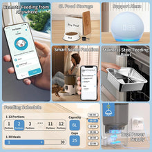 PAPIFEED 智慧自動貓餵食器 WiFi 寵物餵食器,附 APP 控制,可遠端餵食,可拆卸,方便清潔貓糧