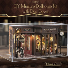 Cutebee 3D DIY 娃娃屋迷你比例微型娃娃屋套件帶防塵罩完美家居裝飾復古咖啡店
