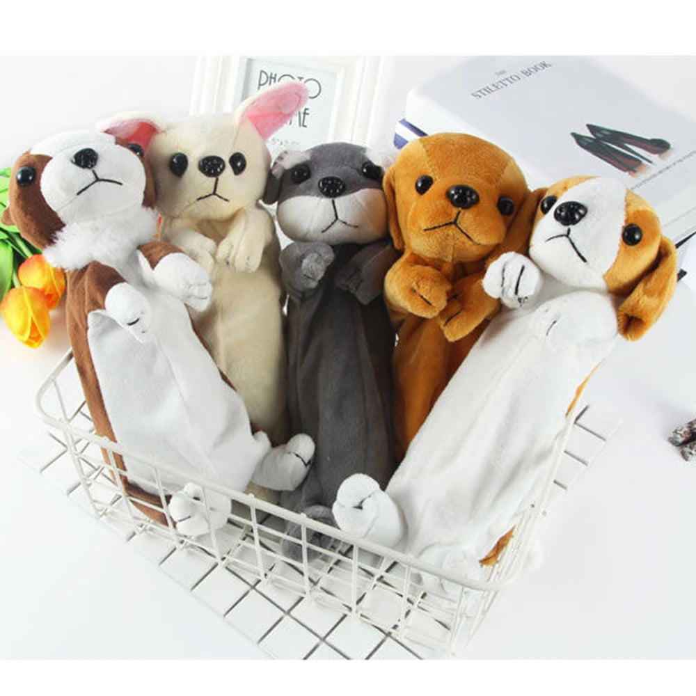 Cartoon Plush Dog Pencil Bag Kawaii Stationery Items Back to School Supplies Cute Pencil Pouch Pencil Case