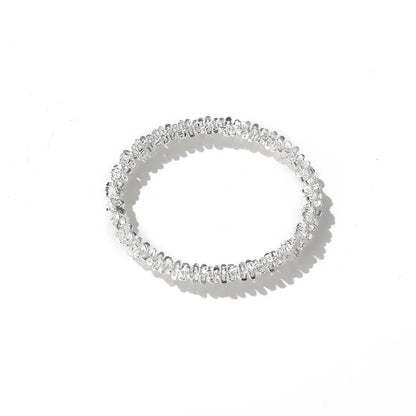 New 2024 Minimalist Thin Rings For Women Wedding Brilliant Cubic Zircon High Quality Versatile Female Finger Ring Jewelry Gifts