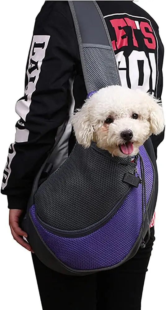 Pet Puppy Carrier for Outing Travel Mesh Breathable Shoulder Bag Large Space Pet Front Bag Suitable for Walking Cat Carrier Bag