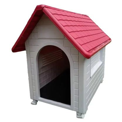 Luxury Plastic Outdoor Dog House for Small to Medium Pets