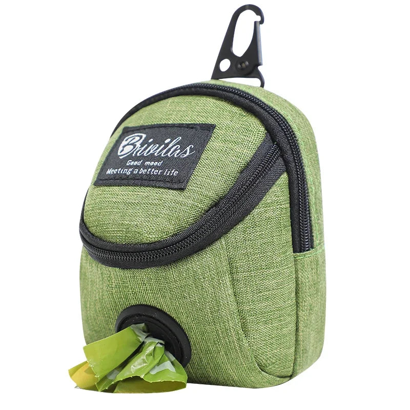 Portable Dog Treat Pouch & Poop Bag Dispenser for Training