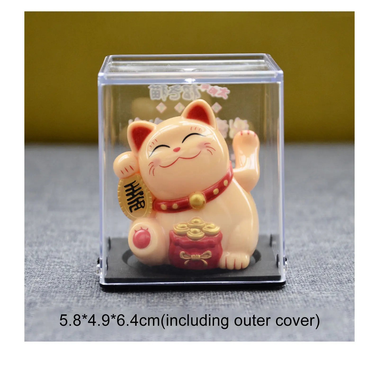 Solar Powered Maneki Neko Lucky Cat Welcoming Chinese Lucky Cat Waving