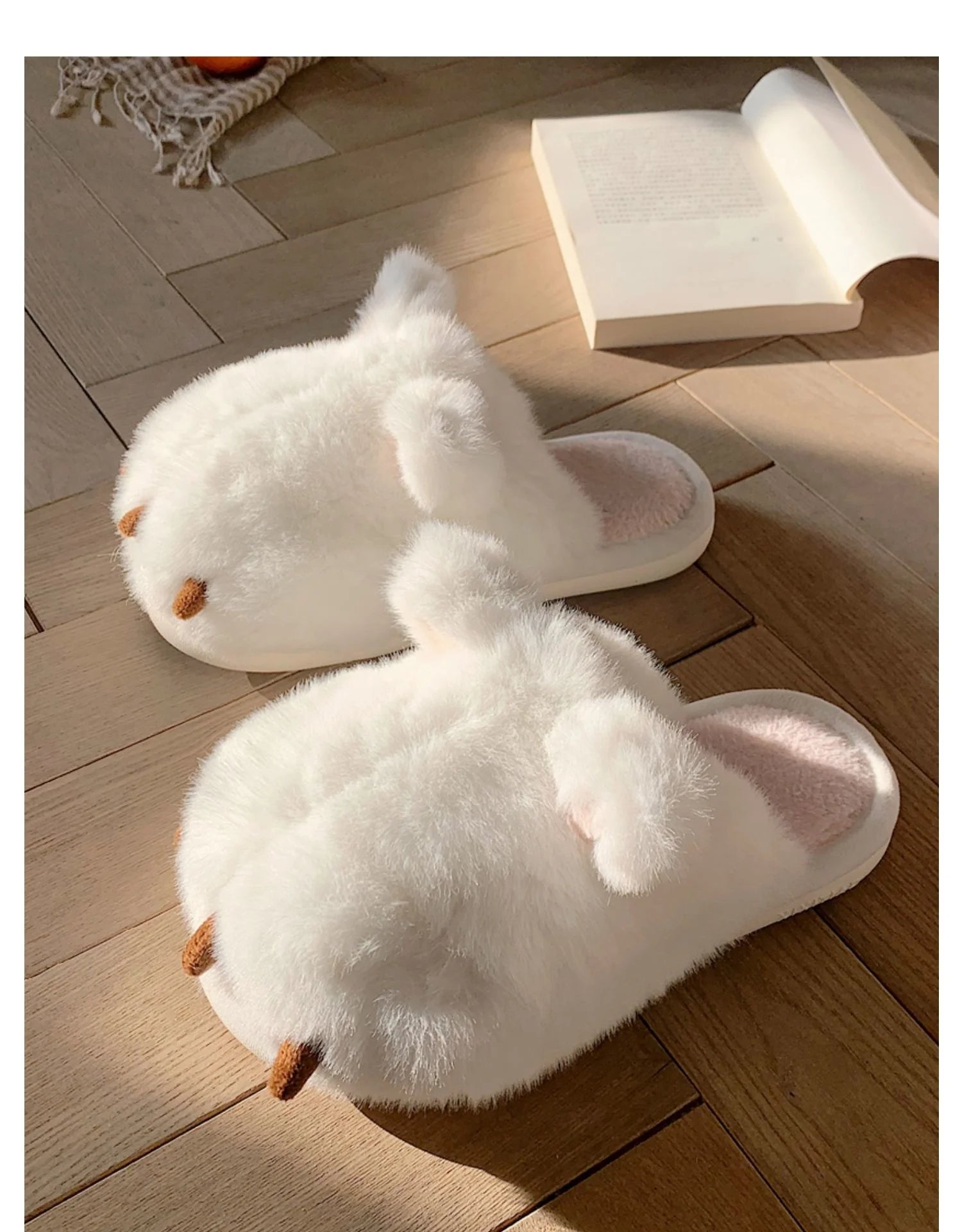 Cute Warm Cat Paw Cotton Slippers For Women's 2022 Winter Home Plush Anti-skid Slipper Funny Household Shoes