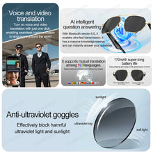 AI Smart Glasses with ChatGPT4.0 Instant Translation 164 Languages Bluetooth Calls IP67 Waterproof HD Camera for Travel Business