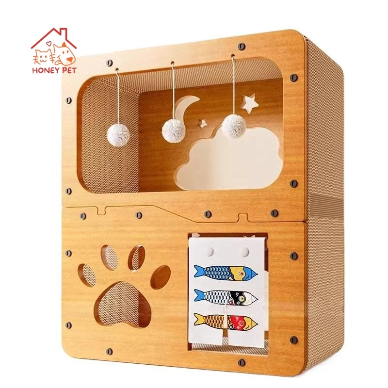 HONEY PET Cat Scratching Board Wear-resistant Scratch-resistant Cat Claw Board Four Seasons Universal Cat House Sofa Cat Toys