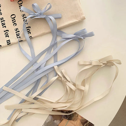 Vintage Large Velvet Bow Hair Clip Trend Long Ribbon Hairpins Barrettes Headband For Women Girl Hair Accessories Wedding Jewelry