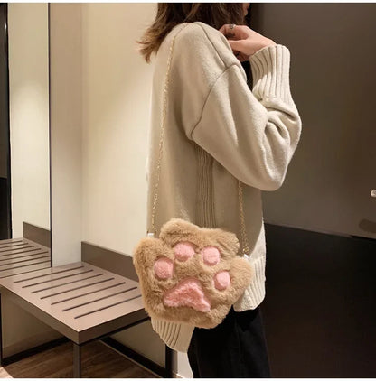 Japanese Style Kawaii Bag Women Cartoon Plush Shoulder Bag for Women 2022 New Crossbody Bag Small Phone&Purse Bag Bolsa Feminina