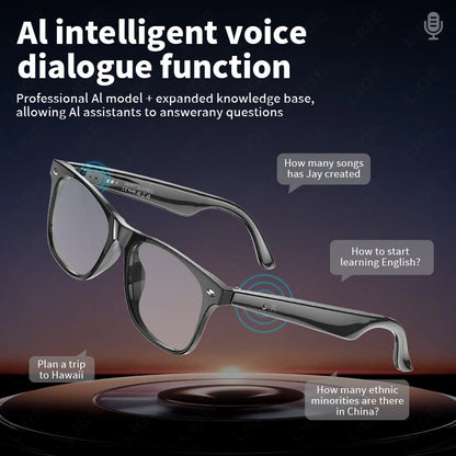 Smart Glasses Camera Remote Shoot Bluetooth Call Music Stereo Mic Men Touch Sunglasses AI Voice Assistant For Android IOS Phone