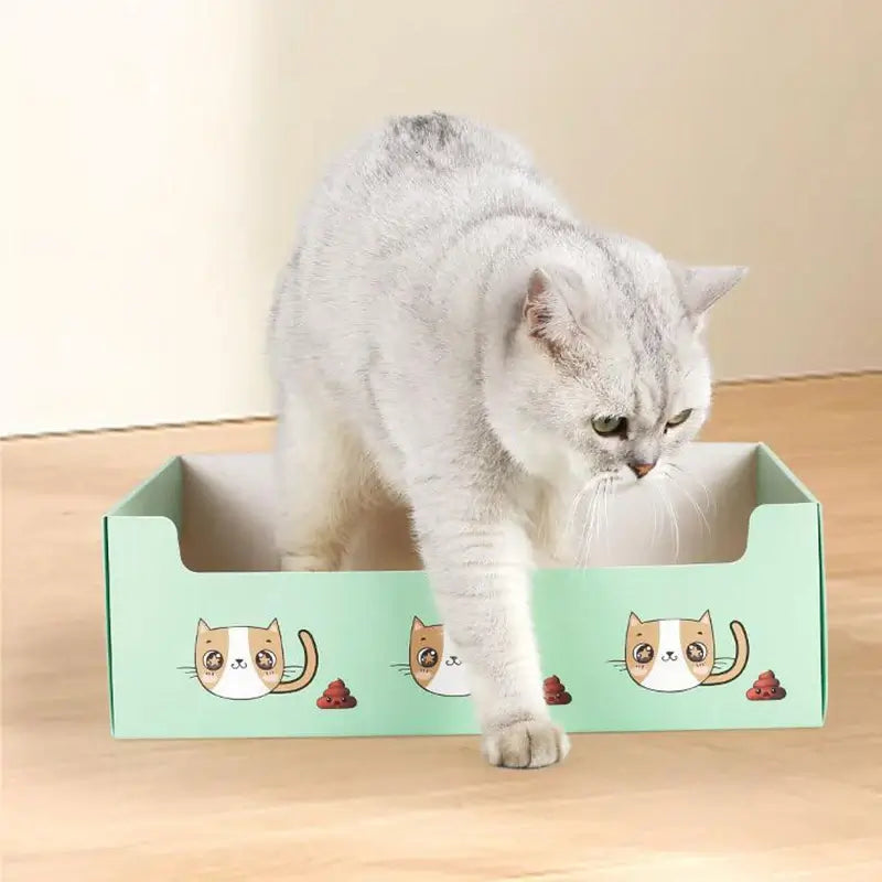 Foldable Disposable Cat Litter Box Pet Sand Box Container Kitten Travel Toilet Anti-splash Waterproof Large Space Cat Bedpan