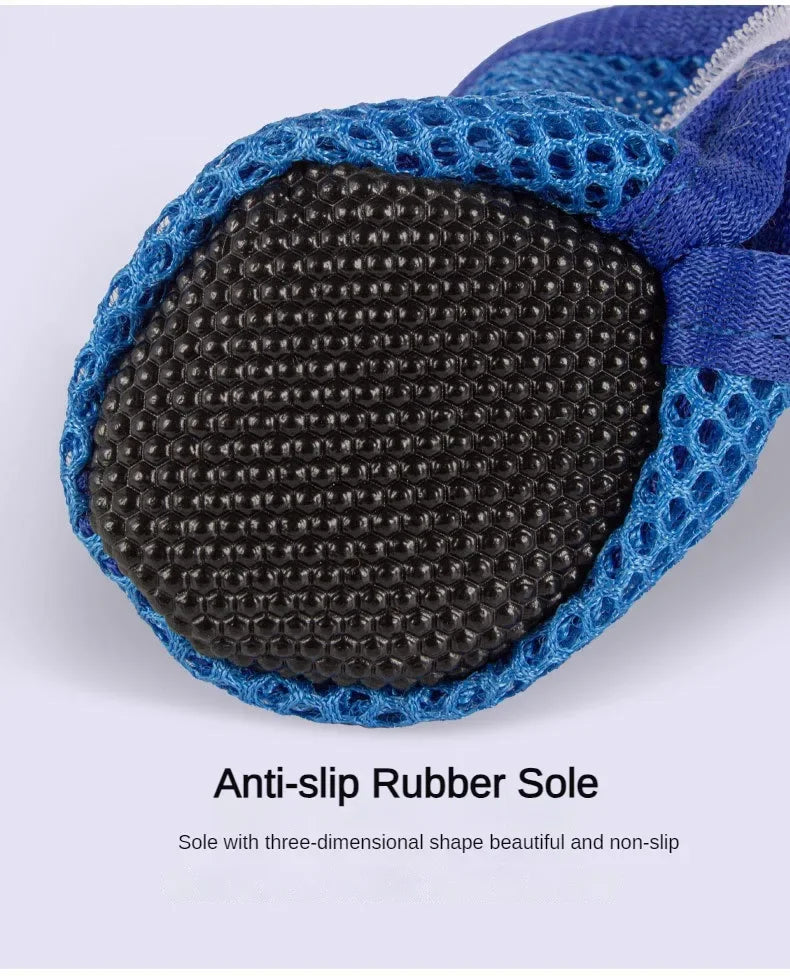 Non-slip Dog Boots for Small & Medium Dogs, 4pc Set