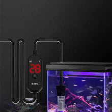 水族箱加熱器可調式潛水魚缸加熱器20W/25W數位顯示外部溫度控制器18-34°C USB迷你
