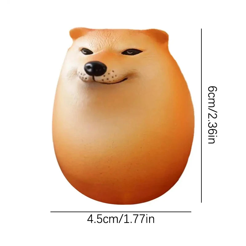 1PCS Creative Shiba Inu Realistic Egg Shape PVC Desk Decor Dog & Egg Union Decorations For Home Offices Fun