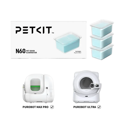 Petkit Pet Odor Eliminator N60 Exclusive for PUROBOT Ultra Self-Cleaning Cat Litter Box, Cat Toilet Odor Control(Pack of 3)