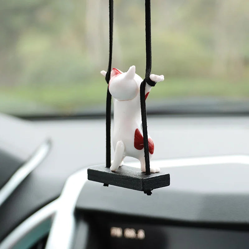 Car Pendant Creative Cute Branch Cat Rearview Mirror Pendant Car Interior Decoration Car Interior Accessories Para Auto