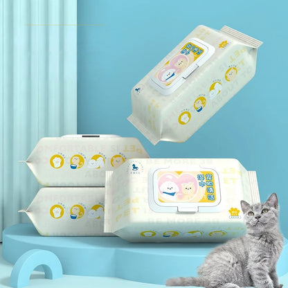 80Pcs Pet Wipes for Teeth, Eyes, Ears, Paws & Hygiene
