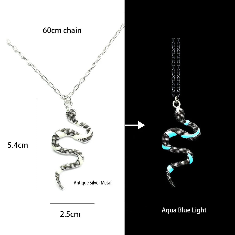 Luminous Glowing Lotus Cat Snake Ox Elephant Pendant Necklace Glow In The Dark Tree Necklace for Men Women  Halloween Gift